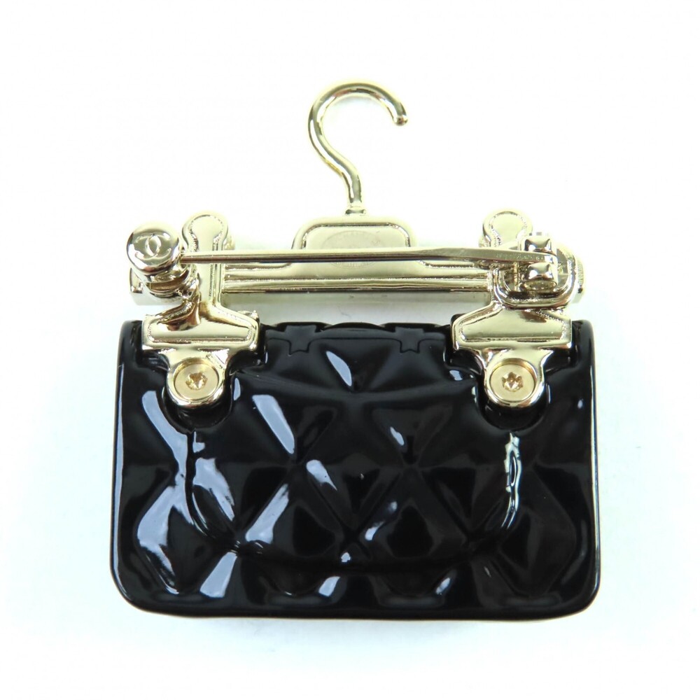 CHANEL Black Pearl Logo Brooch - Picture 3 of 8